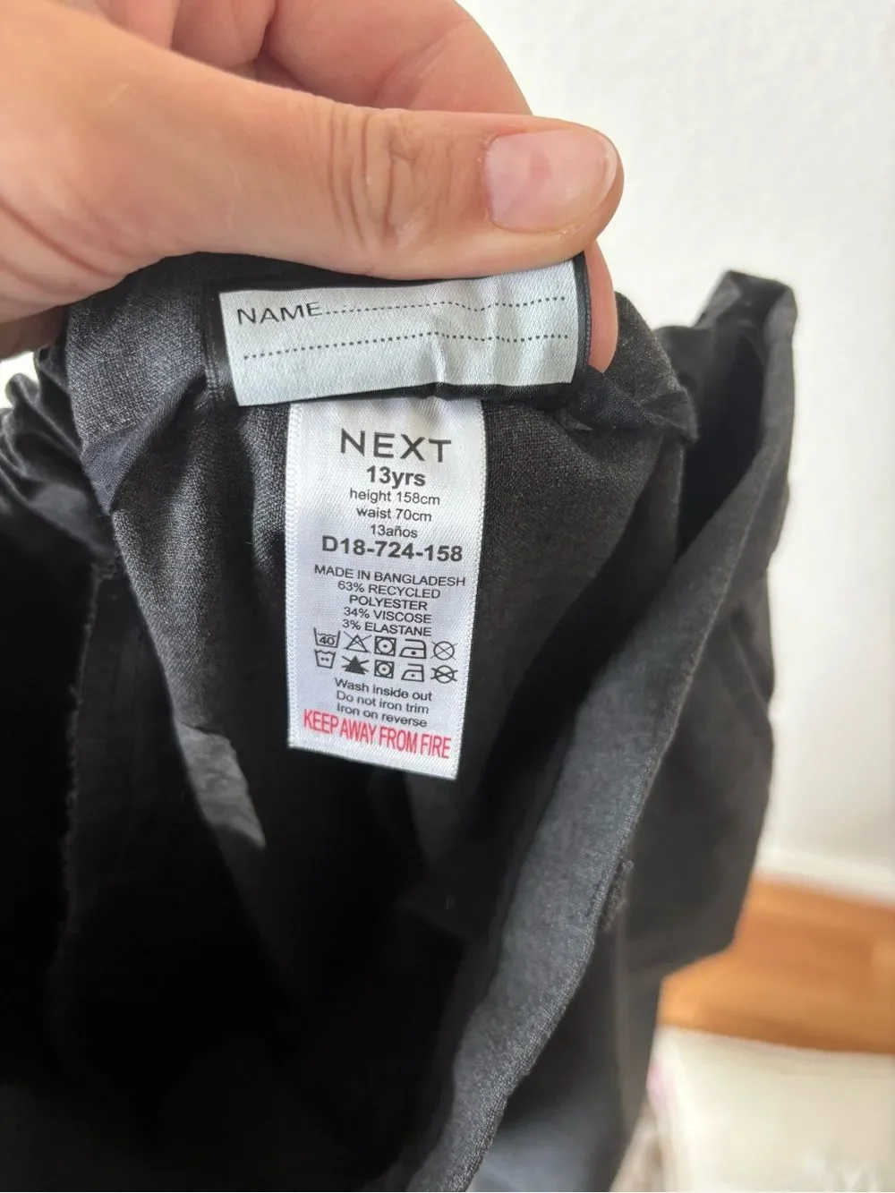 NEXT Boys Gray Formal Dress Pants Elastic Waist Size 13 yrs